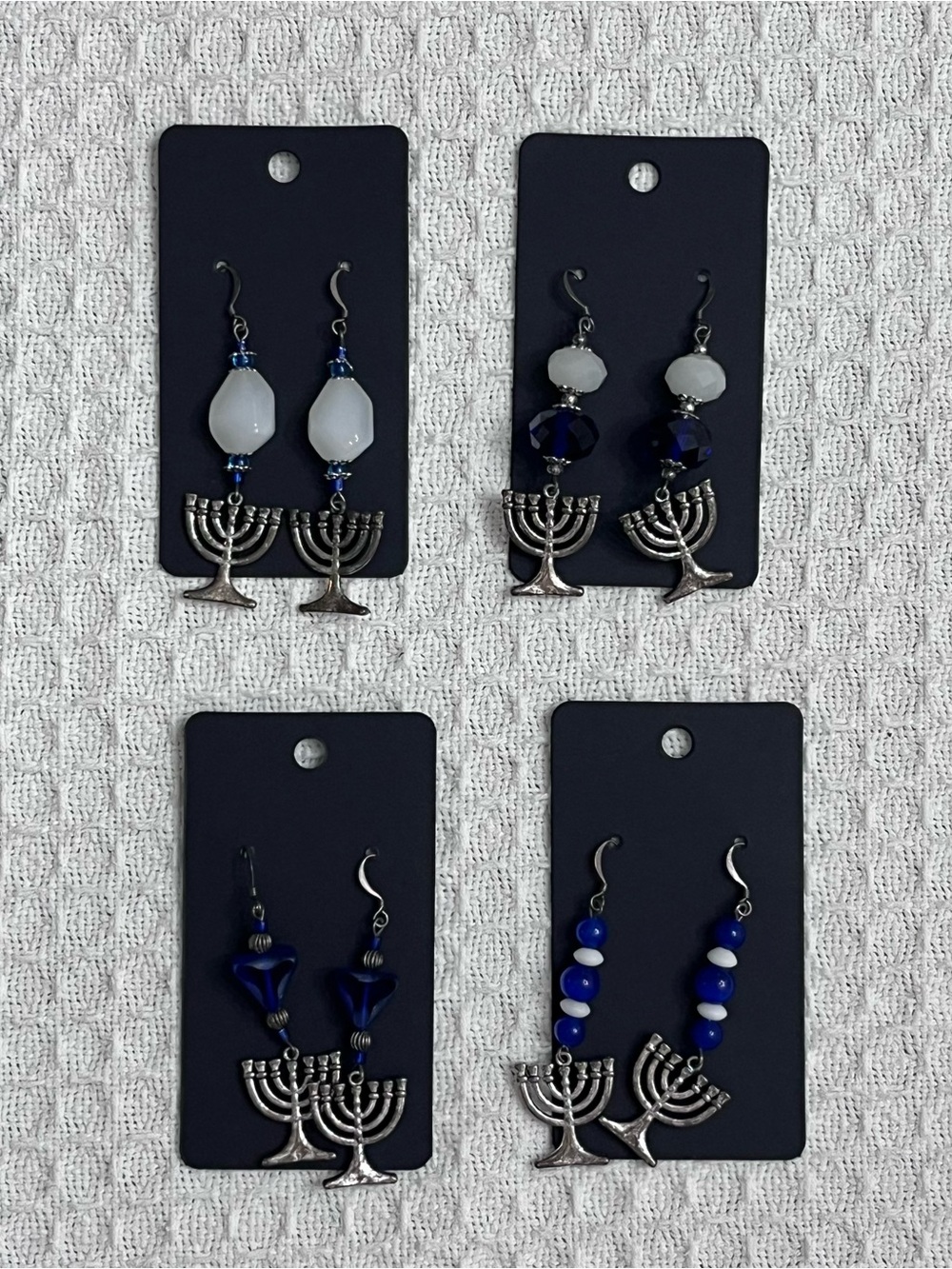 NEW Handmade Hanukkah Menorah Earrings - Choose Style